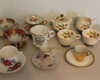 Misc. Tea Cups, Sugar, Creamer and Saucers
