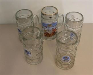 Oktoberfest Glass Liter Steins 
