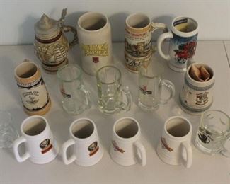 Collection of Beer Steins and Mugs
