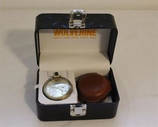 Wolverine Pocket Watch with Case
