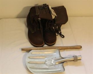 Avalanche Swiss Shovel, H& H Poron Leather Boots 
