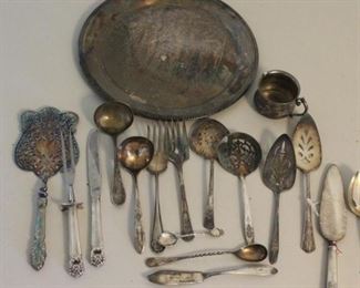 Silver Plated Utensils, Platter and More
