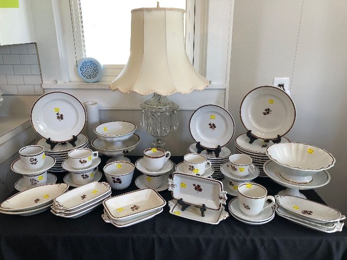 Tea Leaf ironstone plates, compotes, relish dishes, cups and saucers, and more!