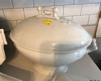 White Ironstone large turreen