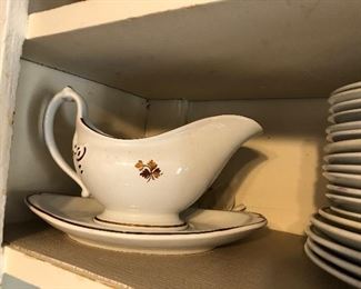 Tea Leaf ironstone gravy boat and underplate