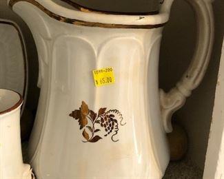 Tea Leaf ironstone large water pitcher