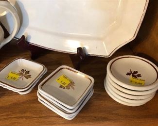 Tea Leaf ironstone butter pats