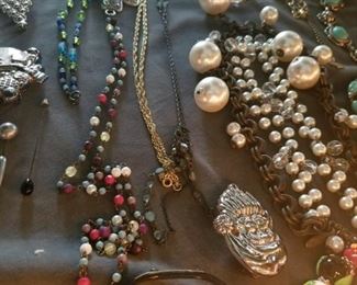 Vintage and new costume jewelry