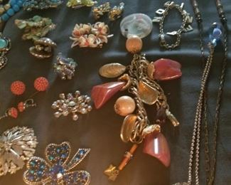 Vintage and new costume jewelry