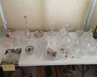 Large assortment of crystal items - various prices