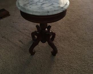 Marble top table - $40 - 14"W x 18"H