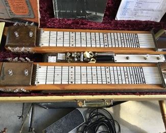Magnatone Double Neck Steel Guitar with case, picks and slides, amp and pedal - $900