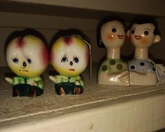At least 30 to 40 vintage salt and pepper shakers!
