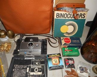 Polaroid Camera and Binoculars