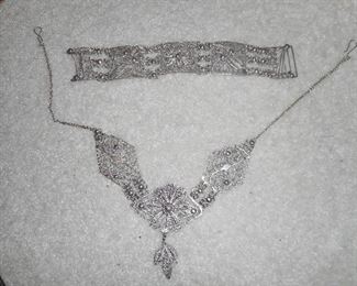 Filligree Necklace and bracelet