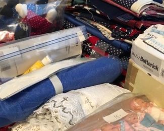Lots of fabric, patterns and projects to complete.