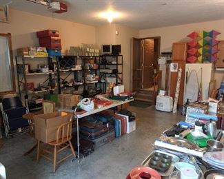 Baking pans, luggage, chairs, outdoor chairs, humidifier, office supplies, vinyl records, dvds, and more