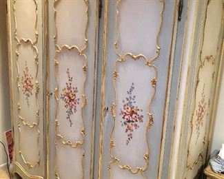 Hand painted French armoire