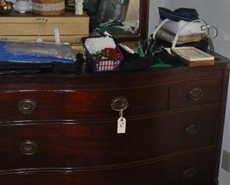 Mahogany dresser with mirror