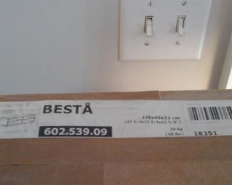 new in the box Ikea shelves