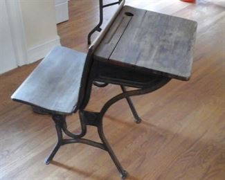 antique school desk