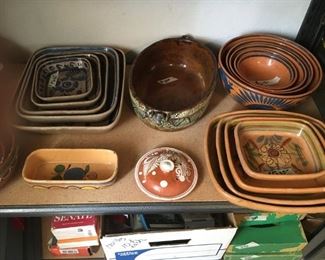 Nested serving dishes, Mexican, vintage