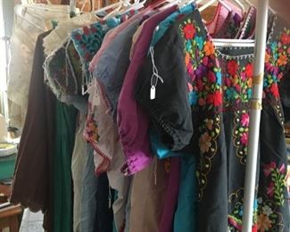 Nice assortment of Mexican dresses, vintage