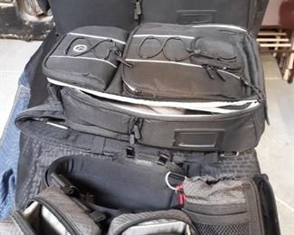Camera equipment tool belt, backpack bag and rollalong