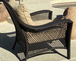 Allen + Roth All Weather Wicker Chair #1	35x34x35in seat height: 19in	HxWxD