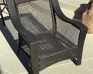 Allen + Roth All Weather Wicker Chair #1	35x34x35in seat height: 19in	HxWxD