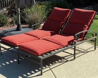 Double Patio Chaise Lounge Chairs	35x53x70in	HxWxD