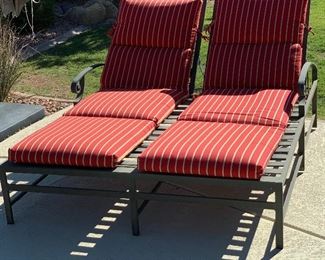 Double Patio Chaise Lounge Chairs	35x53x70in	HxWxD