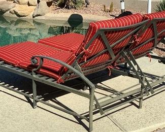 Double Patio Chaise Lounge Chairs	35x53x70in	HxWxD