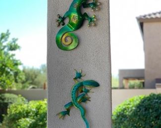 Wall Decor Metal Lizards
