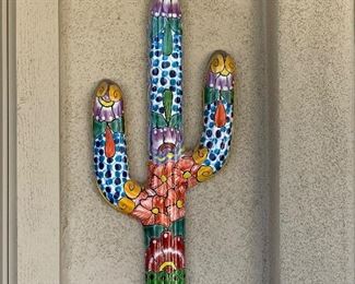 Wall Decor Talavera Clay Saguaro 