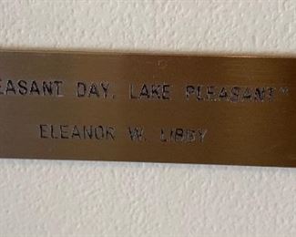*Original* Eleanor Waddell Libby Pleasant day, Lake Pleasant	24.5in Hx 31in W	
