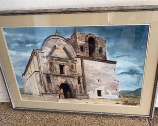 *Original* Hugo E. DiZinno San Jose de Tumacacori the Mission Watercolor	29.5H x 41.5in W	
