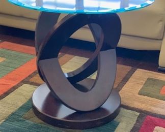 Crown Mark Cyclone end table #1	22in H x 26in Diameter