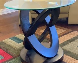 Crown Mark Cyclone end table #1	22in H x 26in Diameter	