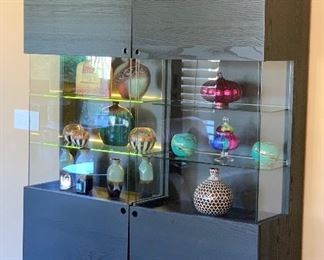 IKEA Black/Glass Lighted Display Cab #1	90x29x18in	HxWxD
IKEA Black/Glass Lighted Display Cab #2	90x29x18in	HxWxD