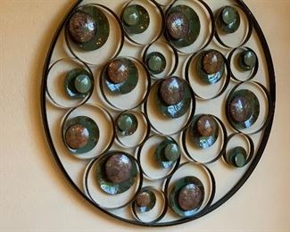 Lg MEtal Contemporary Wall Art Circles	36in	
