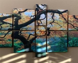 15pc Fall Tree/Clock Wall Decor	 	
