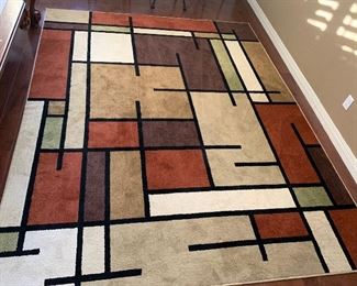 Lg Contemporary Orian Area Rug Brown/Green	94x120in	
