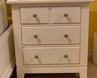 Folio 21 White Wood Night stand #1	28x26x18in	HxWxD
