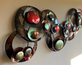 Huge Metal Circular Abstract Wall Art	30x66x5in	HxWxD