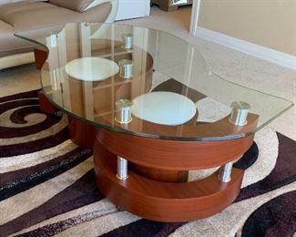 Contemporary S Coffee Table w/ Stools	18x50x30in	HxWxD