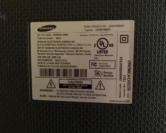 Samsung 40 in 1080p TV UN40H5500AF	21in H x 36in W	
