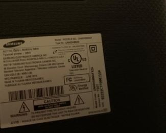 Samsung 40IN 1080P HDTV UN40H5500AF	21in H x 36in W	
