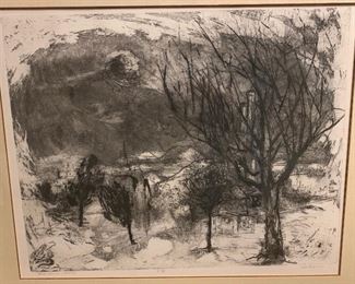 *Signed* Leda Bergmann Winter Evening Iowa City	32x38in	
