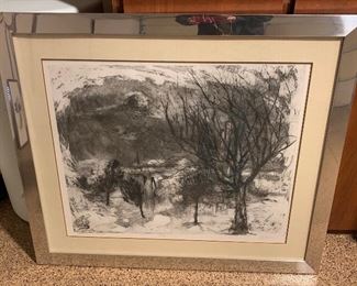 *Signed* Leda Bergmann Winter Evening Iowa City	32x38in	
